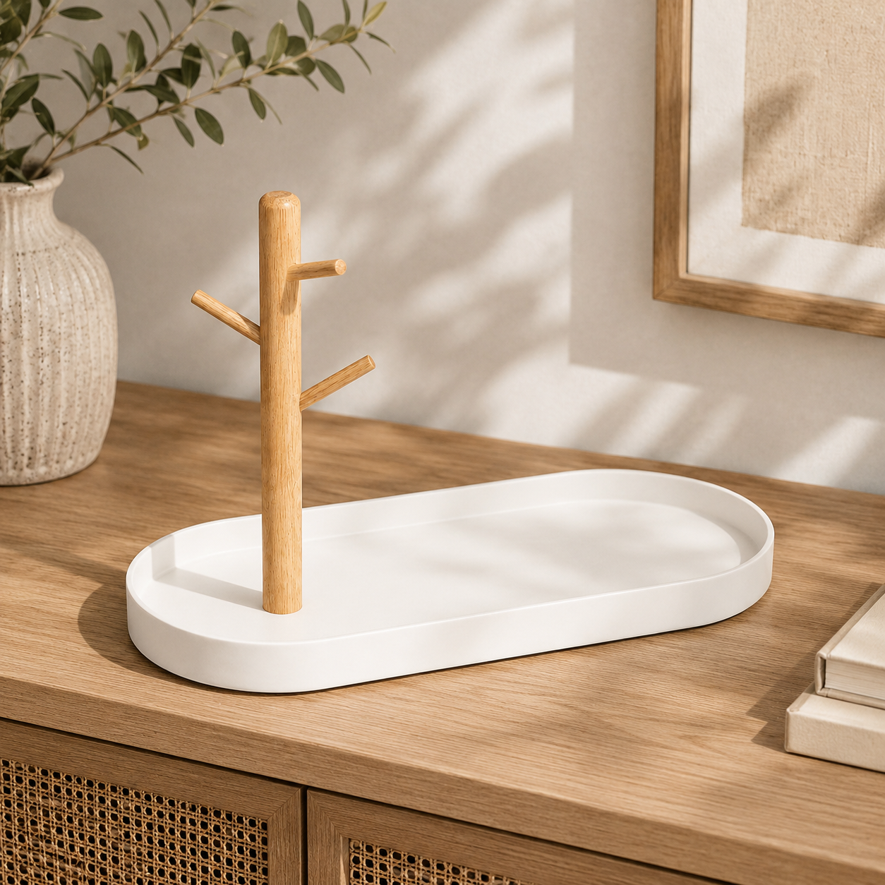 Decorative Organizer Tray with Tree Stand