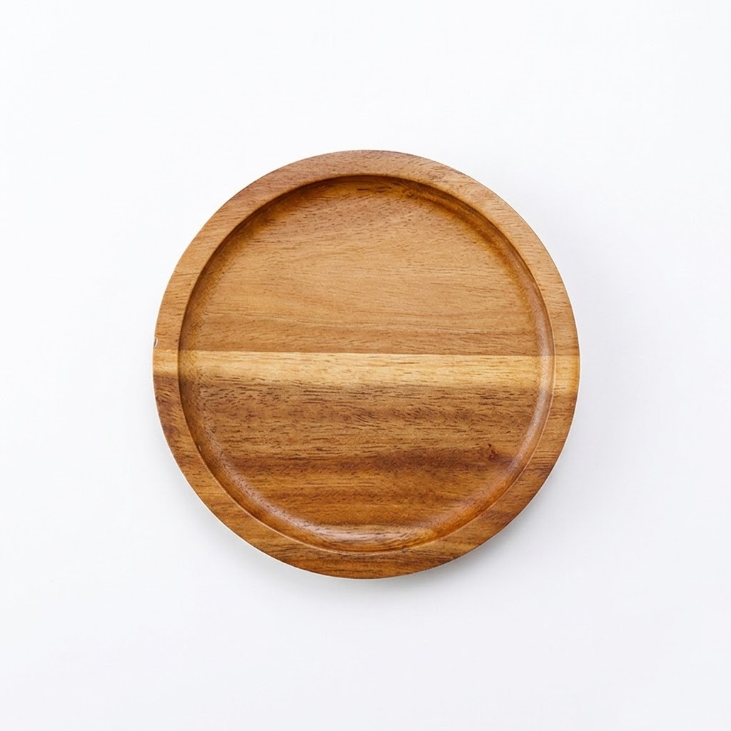 Round Wooden Serving Tray