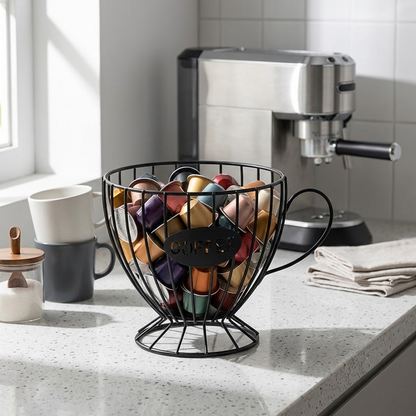 Cup-Shaped Metal Storage Basket