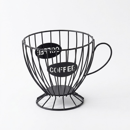Cup-Shaped Metal Storage Basket